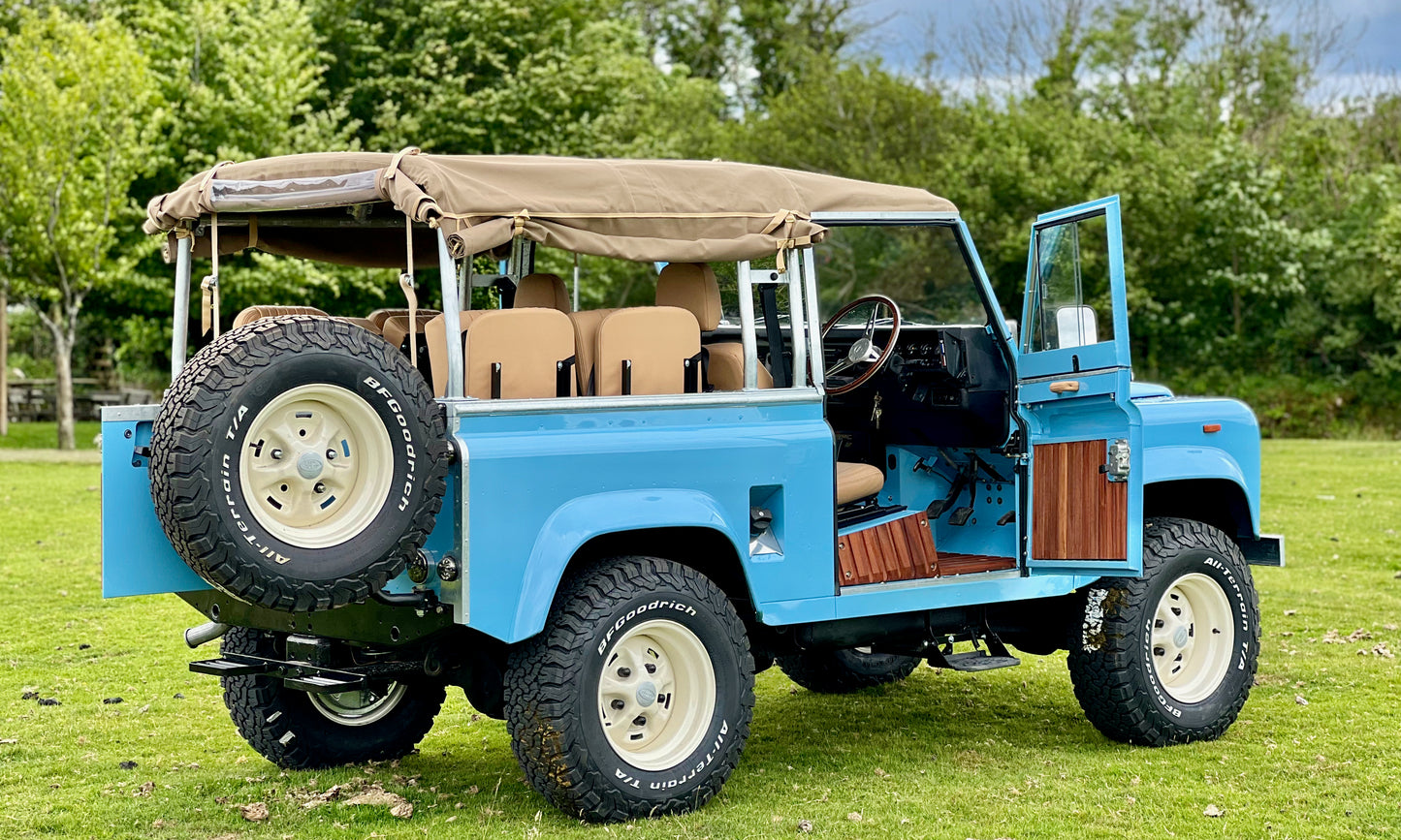 Defender 90 Soft Top - Hard wood Door Card Set