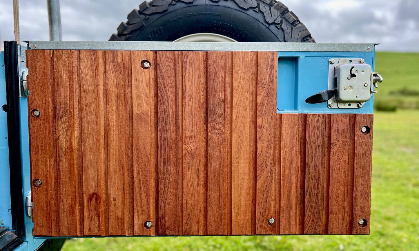 Defender 90 Soft Top - Hard wood Door Card Set