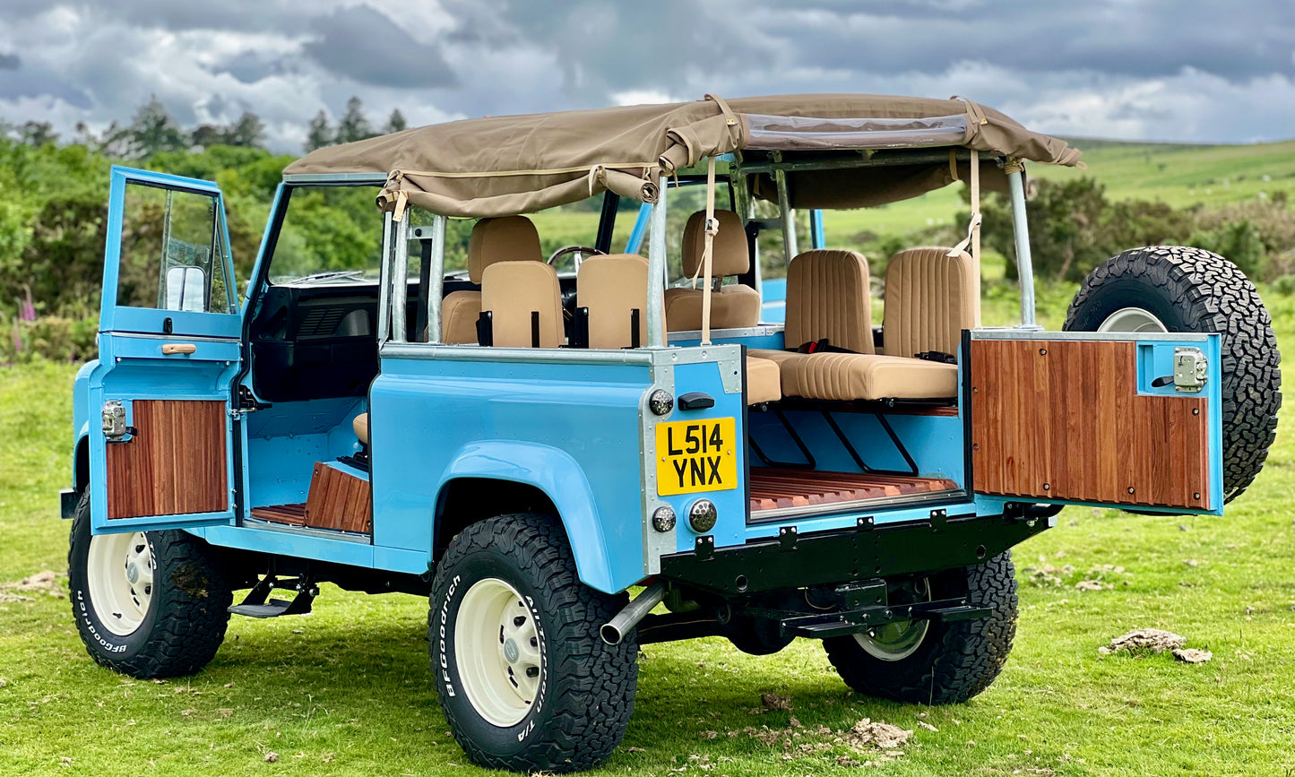 Defender 90 Soft Top - Hard wood Door Card Set